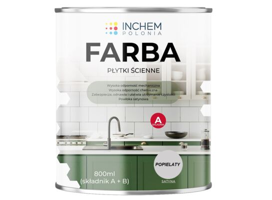 Farba płytki ścienne zestaw 800 ml Popielaty
