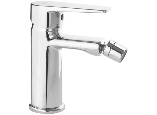 Bateria bidetowa TUBO chrom stojąca bez zamknięcia odpływu