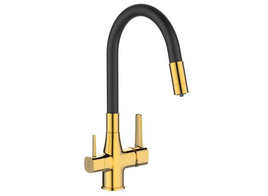 Bateria zlewozmywakowa z filtrem MAGIC złota