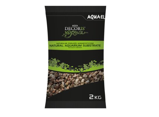 Żwirek akwariowy naturalny wielobarwny 3 - 5 mm, 2 kg Aquael