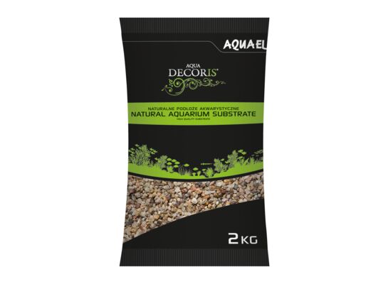 Żwirek akwariowy naturalny wielobarwny 1,4 - 2 mm, 2 kg Aquael