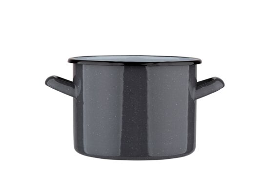 Garnek emaliowany prosty 4,4 l śr.20 cm wys.15 cm szary nakrapiany