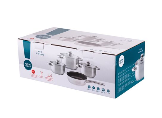 Komplet garnków nierdzewnych Vito 7 elementów ALTOM