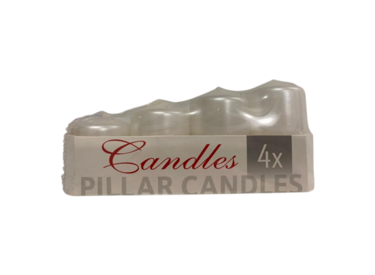Zestaw świec adwentowych lakierowanych Ø 6 / 7 / 8 / 9 cm biały 4 sztuki