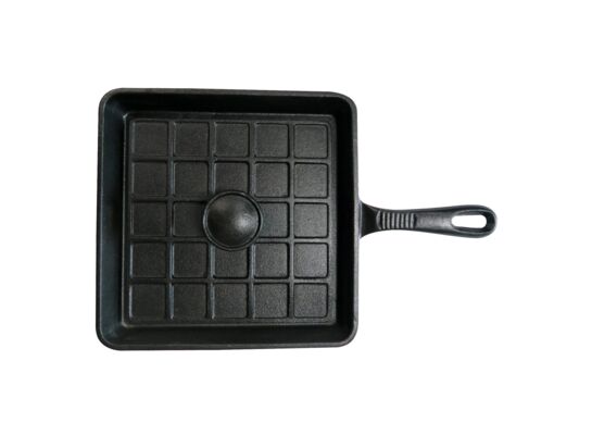 Forma do grillowania żeliwna zamykana 21 x 21 cm czarna Activa