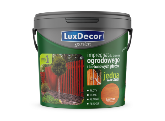 Impregnat do drewna ogrodowego garden kasztan 4,5 l Luxdecor