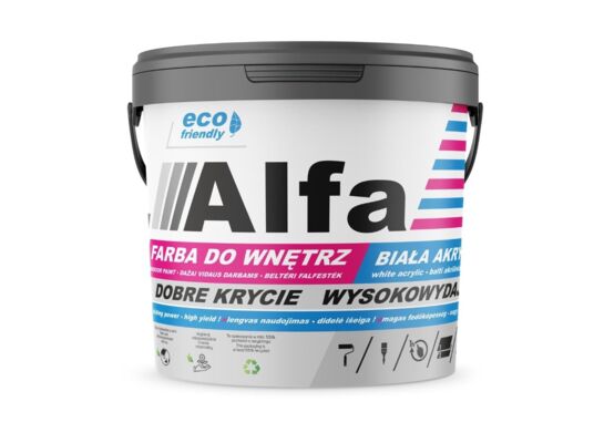 Farba akrylowa Alfa biała 1 l