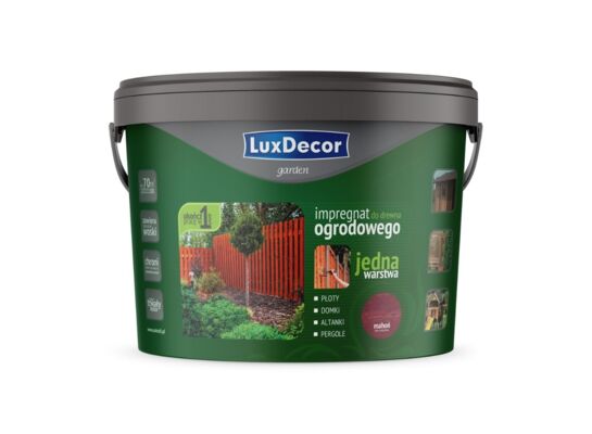 Impregnat do drewna ogrodowego garden mahoń 9 l Luxdecor