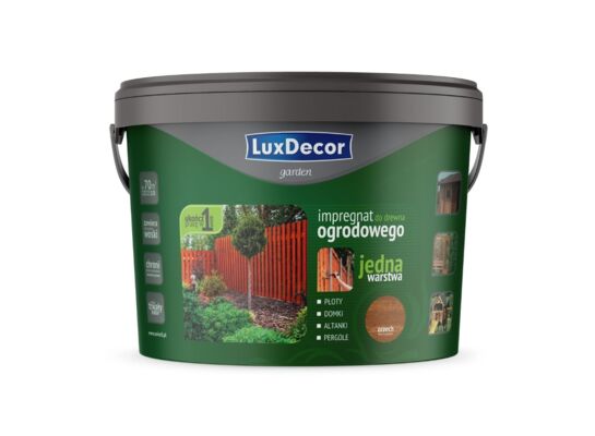 Impregnat do drewna ogrodowego garden orzech 9 l Luxdecor