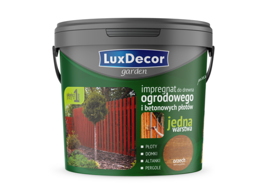 Impregnat do drewna ogrodowego garden orzech 4,5 l Luxdecor