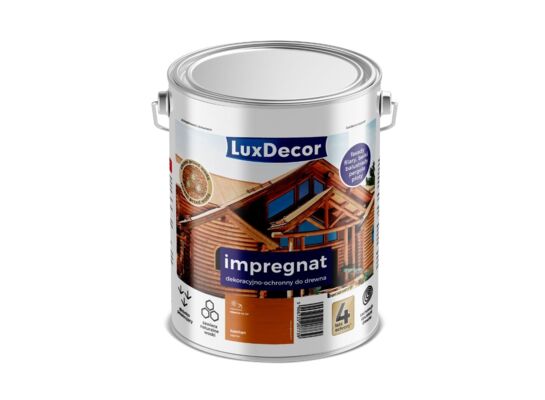 Impregnat dekoracyjno-ochronny kasztan 4,5 l Luxdecor