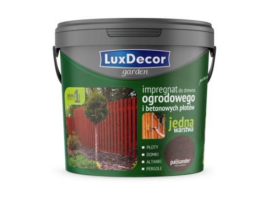 Impregnat do drewna ogrodowego garden palisander 4,5 l Luxdecor