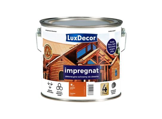 Impregnat dekoracyjno-ochronny kasztan 2,7 l Luxdecor