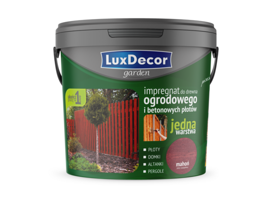Impregnat do drewna ogrodowego garden mahoń 4,5 l Luxdecor