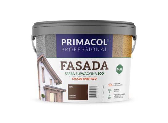 Farba Fasada Eco ciemny brąz 9 l Primacol