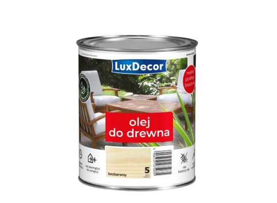 Olej wodny do drewna Bezbarwny 0,7 l Luxdecor