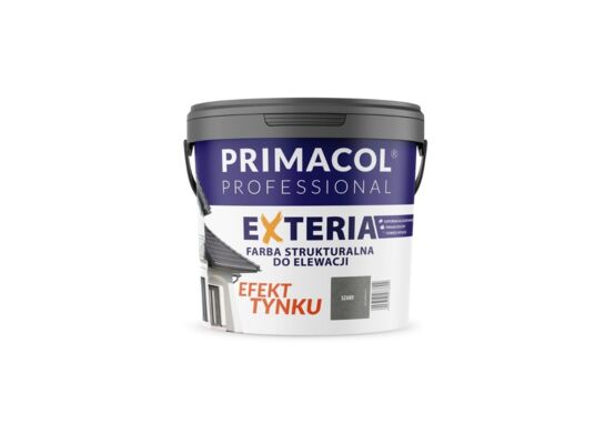 Elewacyjna farba strukturalna Exteria szary 4,5 l