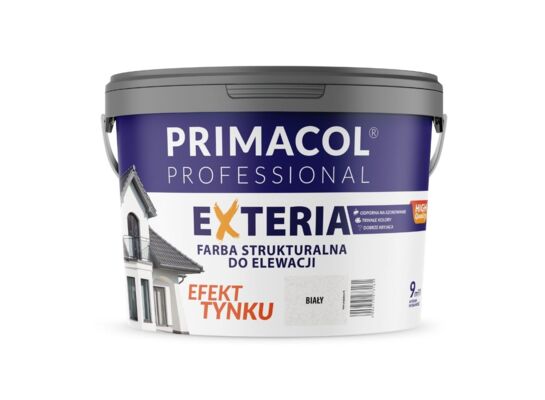 Elewacyjna farba strukturalna Exteria biała 9 l