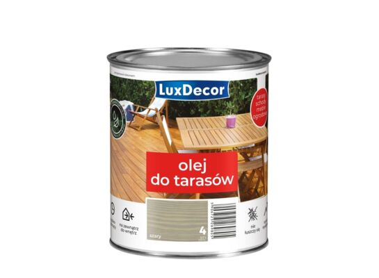 Olej wodny do tarasów Szary 0,7 l Luxdecor