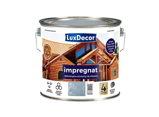 Impregnat dekoracyjno-ochronny grafit 2,7 l Luxdecor