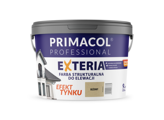Elewacyjna farba strukturalna Exteria beżowy 9 l