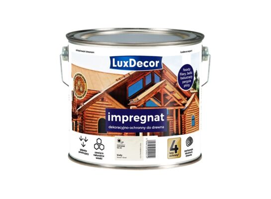 Impregnat dekoracyjno-ochronny biały 2,7 l Luxdecor
