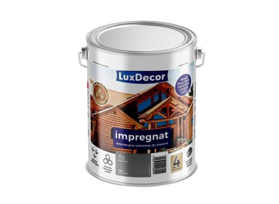Impregnat dekoracyjno-ochronny szary 4,5 l Luxdecor