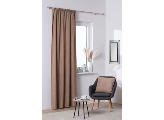 Zasłona z taśmą ZAHRA 140 x 260 cm taupe