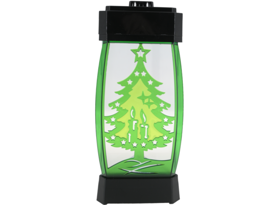 Lampion Solo choinka czarny 33 x 14 cm