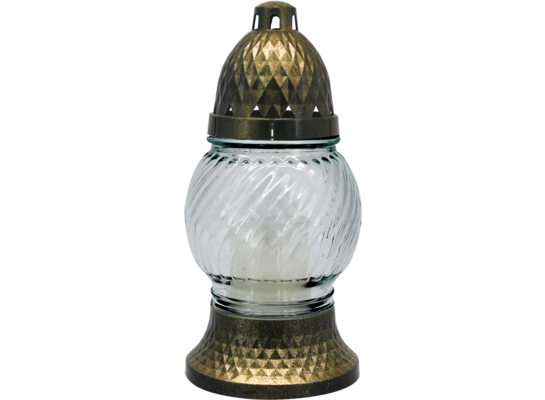 Znicz szklany LA21P 21,5 cm mix