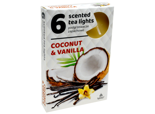 Podgrzewacz zapachowy kokos-wanilia 6 szt.
