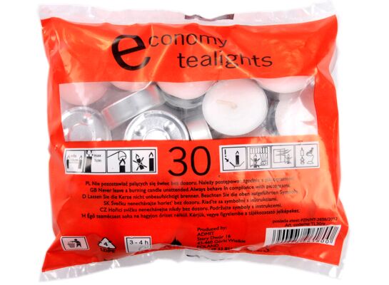 Podgrzewacz bez zapachu Economy biały 10 g 30 szt.