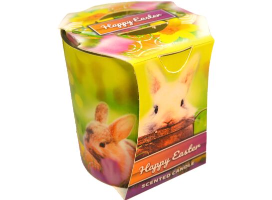 Świeca w szkle zapachowa Verona Zając Wielkanocny