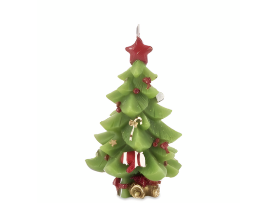 Świeca choinka 16 cm zielony