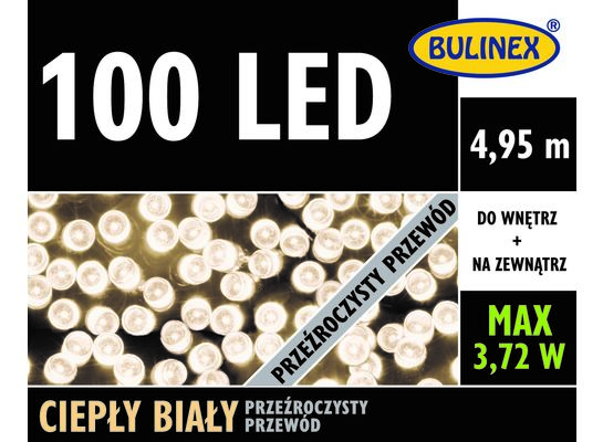 Lampki choinkowe LED 100 biały ciepły BULINEX