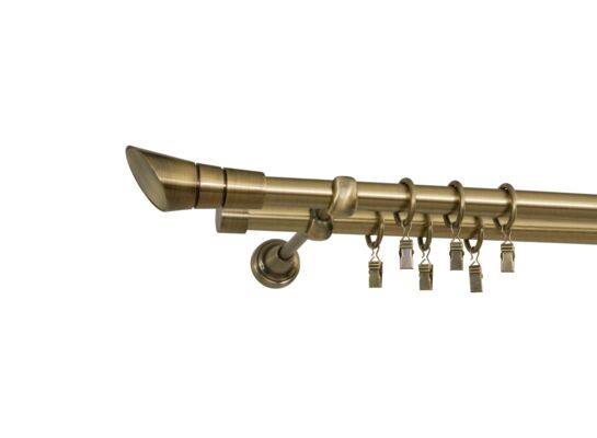 Karnisz Saloma II 200 cm mosiądz antyczny 19 mm Bojanek