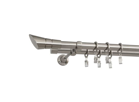 Karnisz Saloma II 300 cm efekt stali nierdzewnej 19 mm Bojanek