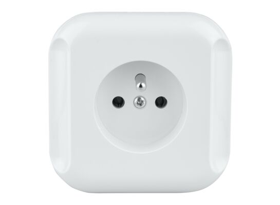 Gniazdo pojedyncze z uziemieniem TOPAZ GPT-16T białe