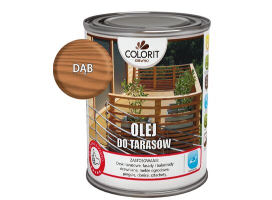Olej do tarasów Dąb 0,75 l Colorit Drewno