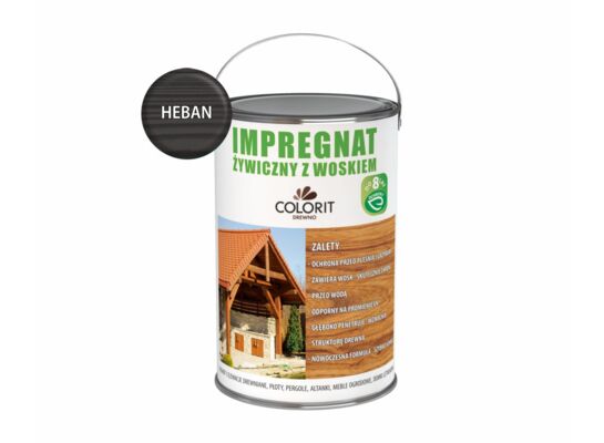 Impregnat żywiczny z woskiem Heban 5 l Colorit Drewno