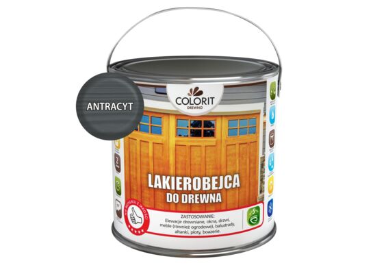 Lakierobejca do drewna Antracyt 2,5 l Colorit Drewno