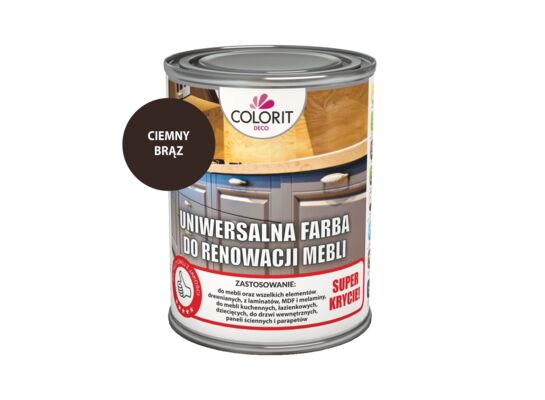 Farba do renowacji mebli brąz 0,75 l Colorit