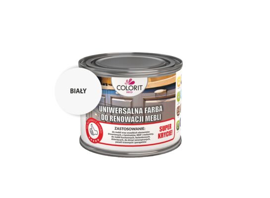 Farba do renowacji mebli biały połysk 0,375 l Colorit