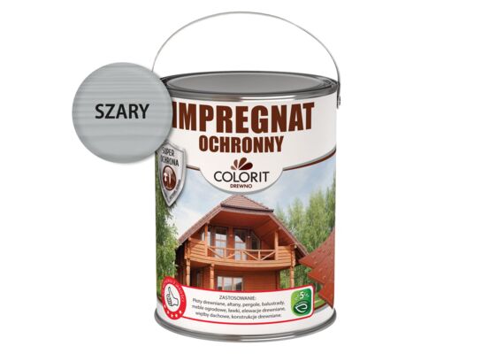Impregnat ochronny szary 4,5 l Colorit Drewno