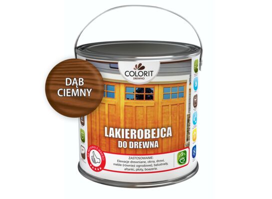 Lakierobejca do drewna Dąb Ciemny 2,5 l Colorit Drewno