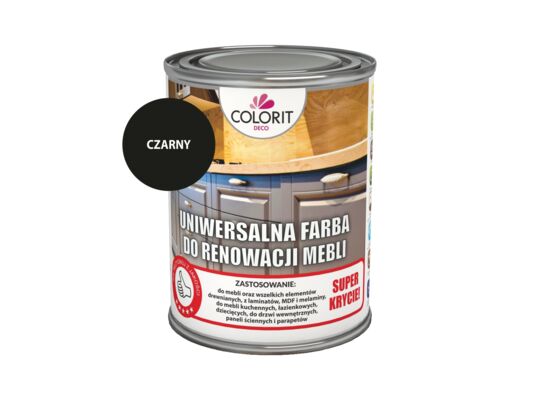 Farba do renowacji mebli czarny 0,75 l Colorit