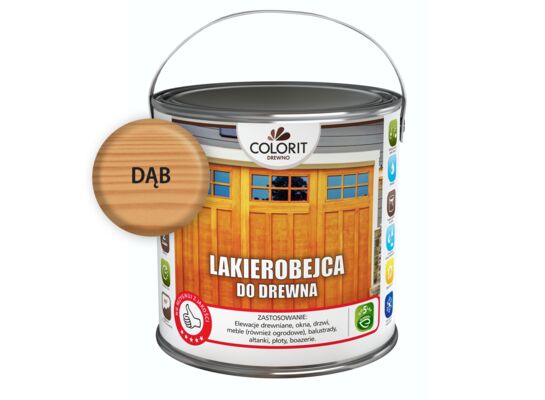 Lakierobejca do drewna Dąb 2,5 l Colorit Drewno