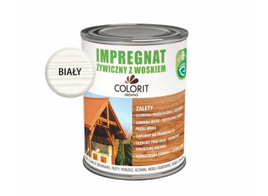 Impregnat żywiczny z woskiem Biały 0,75 l Colorit Drewno