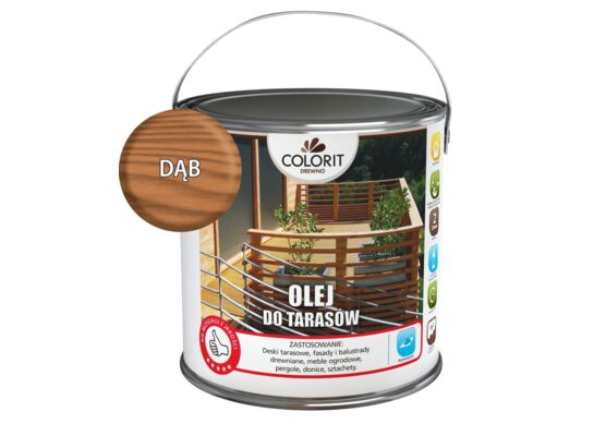 Olej do tarasów Dąb 2,5 l Colorit Drewno