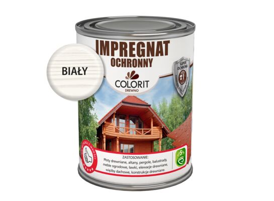Impregnat ochronny biały 0,75 l Colorit Drewno